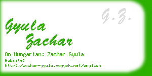 gyula zachar business card